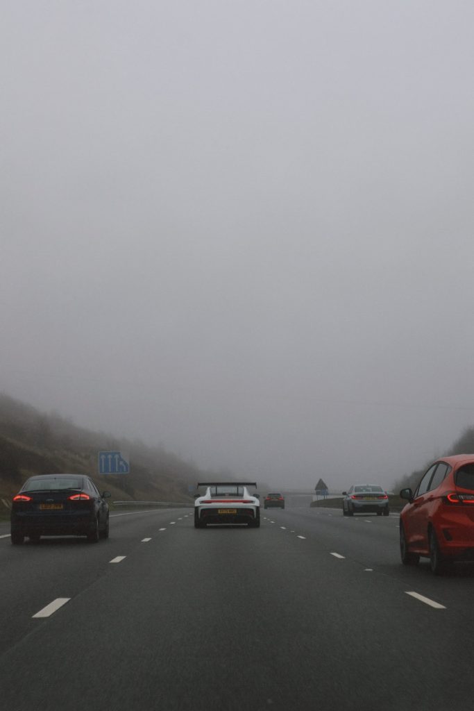 Porsche GT3RS on motorway